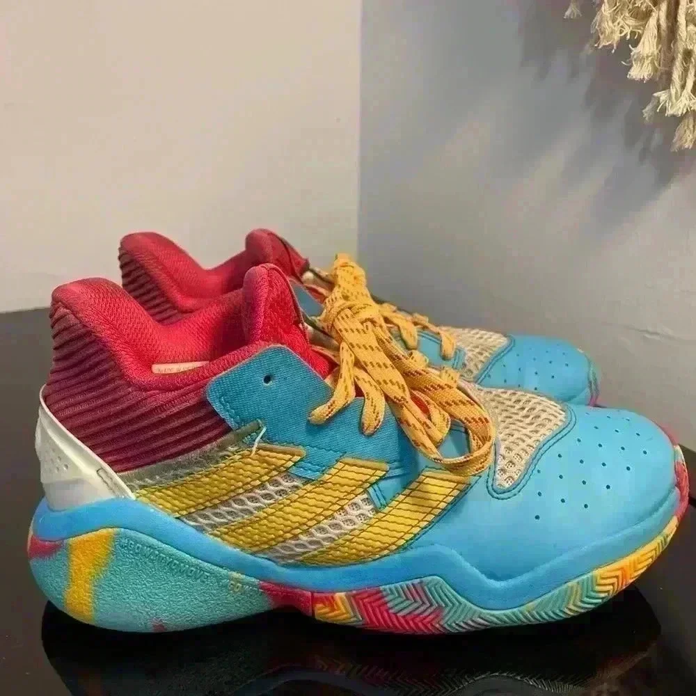 Adidas Harden Stepback J Shoes FY2983 Men Size 6 Cyan Solar Gold